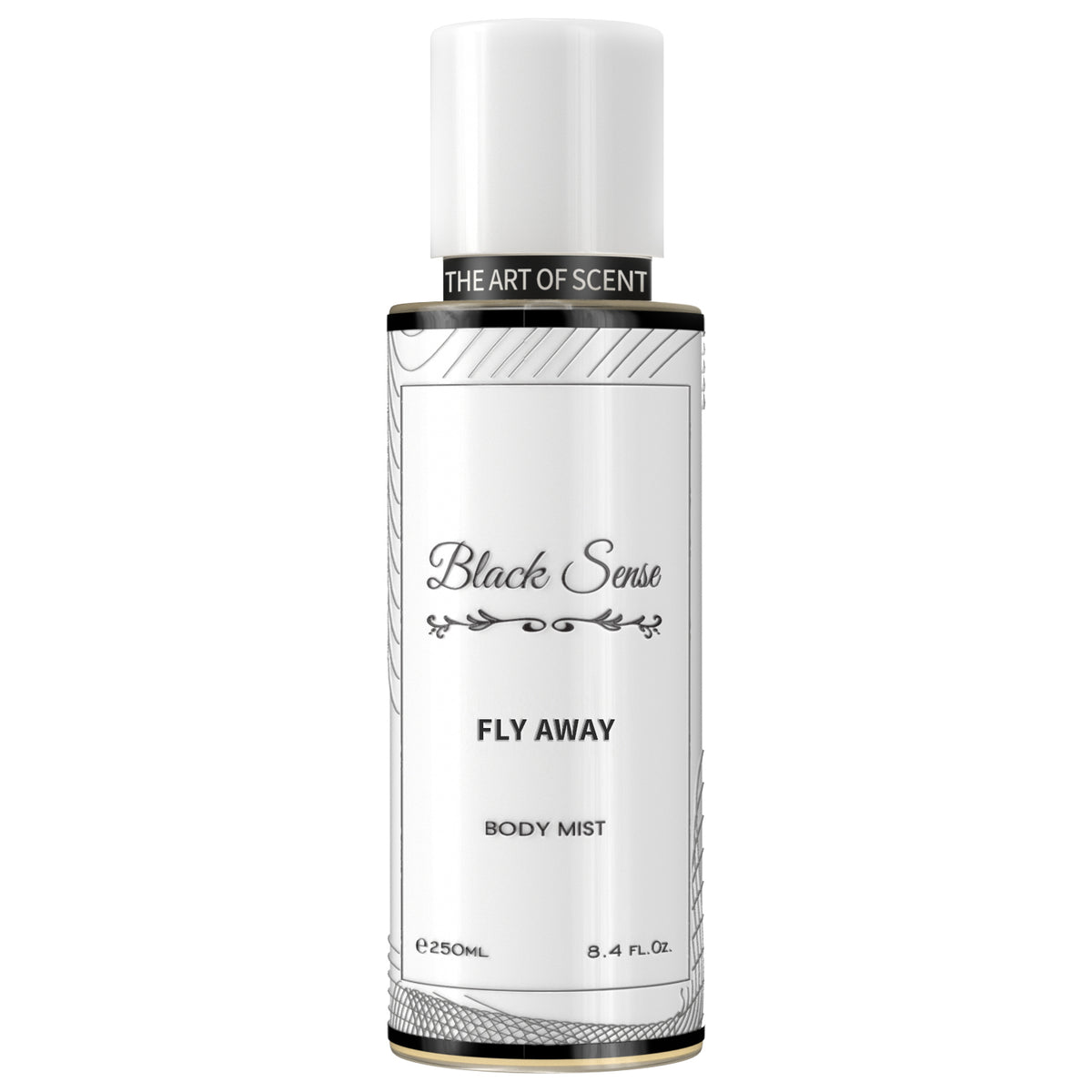 Black Sense Fly Away Body Mist – Elegant 250ml unisex fragrance spray
